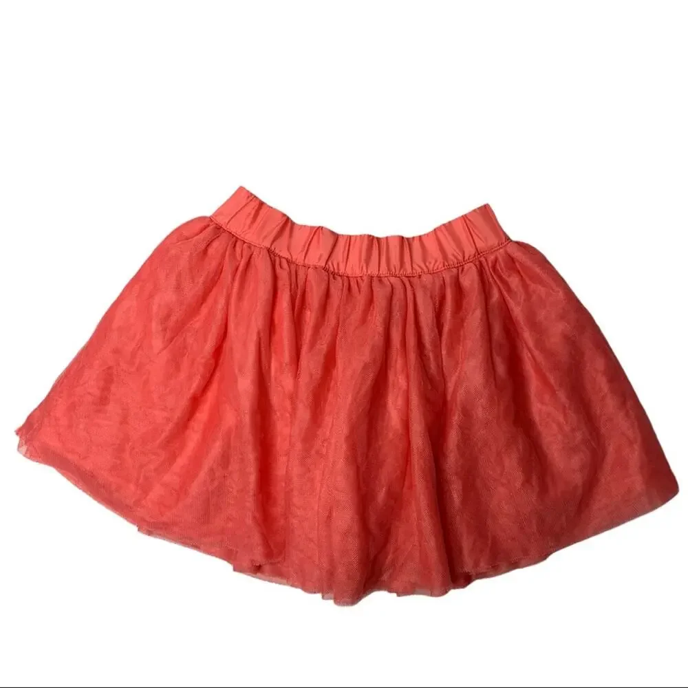 Gymboree 5 Coral orange Tutu tulle skirt